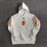 2022 Spain White Pullover Football Sweatshirt Men's #Hoodie
