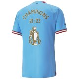 2022-2023 Manchester City Home Football Shirt Men's #Champions 2021-2022