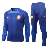 2022 Netherlands Blue Football Training Set (Jacket + Pants) Men's