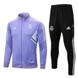 2022-2023 Real Madrid Purple Football Training Set (Jacket + Pants) Men's