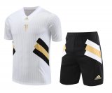 2023-2024 Juventus White Football Training Set (Shirt + Short) Men's