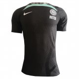 2022-2023 Inter Milan Pre-Match Black Short Football Training Shirt Men's #Match