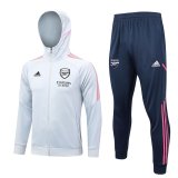 2023-2024 Arsenal Light Grey Football Training Set (Jacket + Pants) Men's #Hoodie