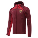 2021-2022 Barcelona Burgundy All Weather Windrunner Football Jacket Men's #Hoodie