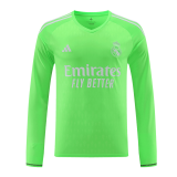 2023-2024 Real Madrid Goalkeeper Green Football Shirt Men's #Long Sleeve