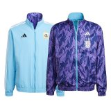 2022 Argentina Dual Side Blue / Purple All Weather Windrunner Football Jacket Men's