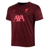 2022-2023 Liverpool Burgundy Short Football Training Shirt Men's