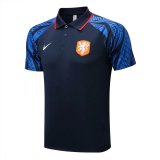 2022 Netherlands Navy Football Polo Shirt Men's