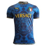 2022 Italy x Versace Special Edition Blue Football Shirt Men's #Match