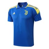 2021-2022 Juventus Blue Football Polo Shirt Men's