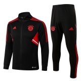 2022-2023 Bayern Munich Black Football Training Set (Jacket + Short) Men's