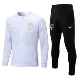 2023-2024 Corinthians White Football Training Set (Jacket + Pants) Men's