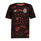2022-2023 Flamengo Red Black Prematch Football Training Shirt Men's