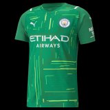 2021-2022 Manchester City Goalkeeper Green Short Sleeve Men's Football Shirt