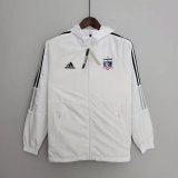 2022-2023 Colo Colo White All Weather Windrunner Football Jacket Shirt Men's