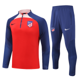 2023-2024 Atletico Madrid Red Football Training Set (Sweatshirt + Pants) Men's