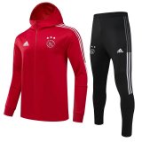 2021-2022 Ajax Hoodie Red Football Training Set (Jacket + Pants) Men's