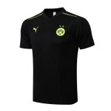 2021-2022 Borussia Dortmund Pure Black Football Polo Shirt Men's