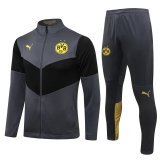 2021-2022 Borussia Dortmund Grey Football Training Set (Jacket + Pants) Men's