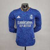 2021-2022 Real Madrid Away Long Sleeve Men's Football Shirt #Player Version