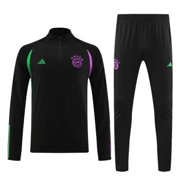 2023-2024 Bayern Munich Black Football Training Set (Sweatshirt + Pants) Men's