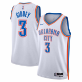 Male Oklahoma City Thunder Association Edition Jersey 2022-2023 White Josh Giddey #3