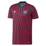 2022-2023 Bayern Munich Red - Navy Short Football Training Shirt Men's