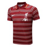 2021-2022 Liverpool Burgundy Football Polo Shirt Men's