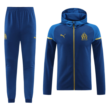 2023-2024 Marseille Navy Football Training Set (Jacket + Pants) Men's #Hoodie