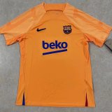 2022 Barcelona Orange Football Training Shirt Men's