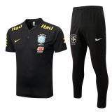 2022-2023 Brazil Black Football Training Set (Polo + Pants) Men's