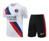 2023-2024 PSG White Football Training Set (Shirt + Short) Men's