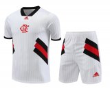 2023-2024 Flamengo White Football Training Set (Shirt + Short) Men's