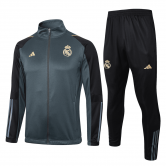 2023-2024 Real Madrid Grey Football Training Set (Jacket + Pants) Men's