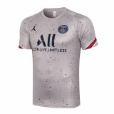 2021-2022 PSG Light Grey Dots Short Football Training Shirt Men's