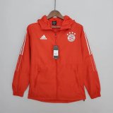 2022-2023 Bayern Munich Red All Weather Windrunner Football Jacket Shirt Men's