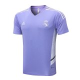 2022-2023 Real Madrid Light Purple Football Training Shirt Men's