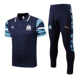 2022-2023 Marseille Blue Football Training Set (Polo + Pants) Men's
