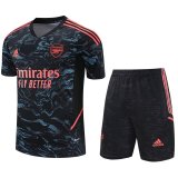 2023-2024 Arsenal Black Football Training Set (Shirt + Short) Men's