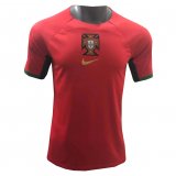 2022 Portugal Pre-Match Red Short Football Training Shirt Men's