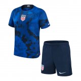 2022 USA Away Football Set (Shirt + Short) Children's