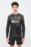 2022-2023 Barcelona Goalkeeper Black Football Shirt Men's #Long Sleeve