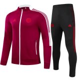 2021-2022 Bayern Munich Burgundy Football Traning Suit (Jacket + Pants) Men's