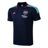 2021-2022 Arsenal Royal Football Polo Shirt Men's