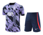 2023-2024 Liverpool Violet Football Training Set (Shirt + Short) Men's