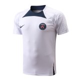 2022-2023 PSG White Short Football Training Shirt Men's