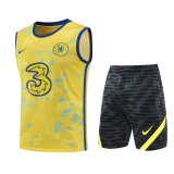 2022-2023 Chelsea Yellow Football Training Set (Singlet + Shorts) Men's