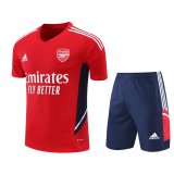 2022-2023 Arsenal Red Short Football Training Set ( Shirt + Short ) Men's