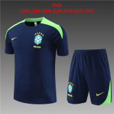 2023-2024 Brazil Royal Football Training Set (Shirt + Short) Children's