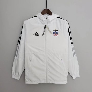 2022-2023 Colo Colo White All Weather Windrunner Football Jacket Shirt Men's